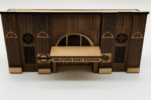 Walford East Station | OO Gauge Laser Cut Underground Building Kit | 1:76 Scale Model | 3mm Plywood Flat Pack Railway Structure | Laser Cut Model Kit by ArcStrike Works